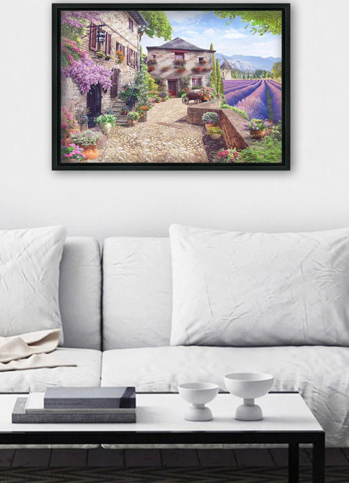 Siyah L Çerçeve Kanvas Tablo 105x145 cm