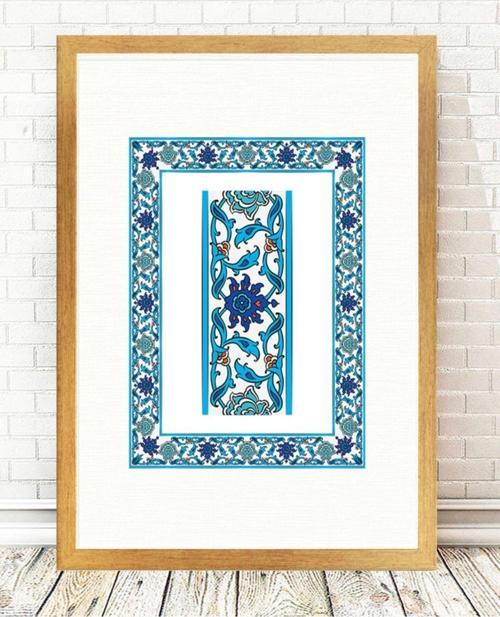 Altın Varak Çerçeveli Tablo 25 cm x 30 cm