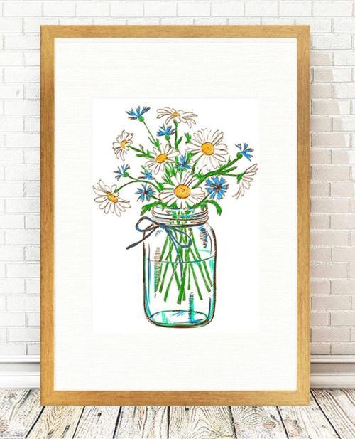 Altın Varak Çerçeveli Tablo 25 cm x 30 cm