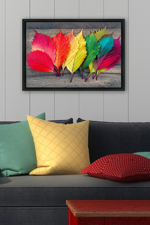 Siyah L Çerçeve Kanvas Tablo 105x145 cm