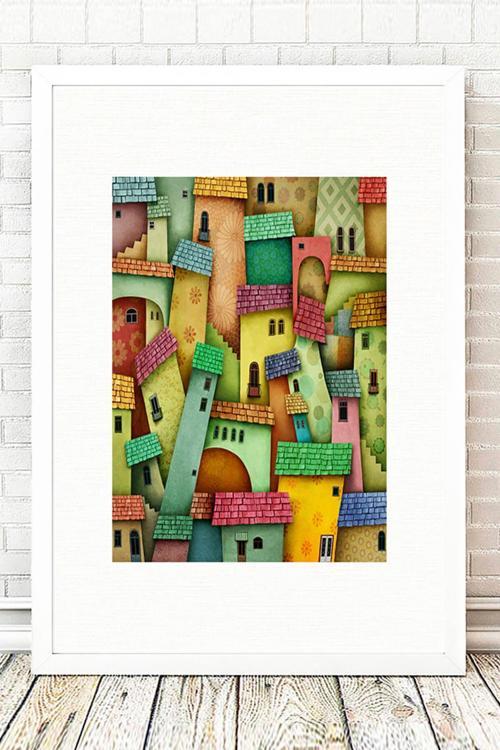 Beyaz Çerçeveli Tablo 25 cm x 30 cm