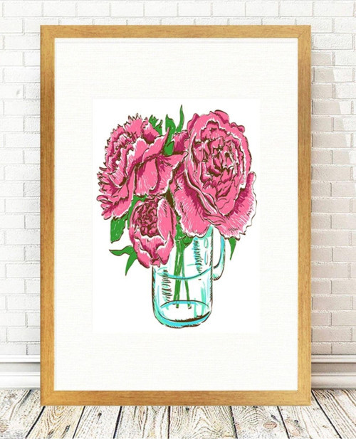 Altın Varak Çerçeveli Tablo 25 cm x 30 cm