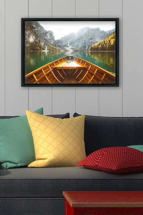 Siyah L Çerçeve Kanvas Tablo 75x105 cm
