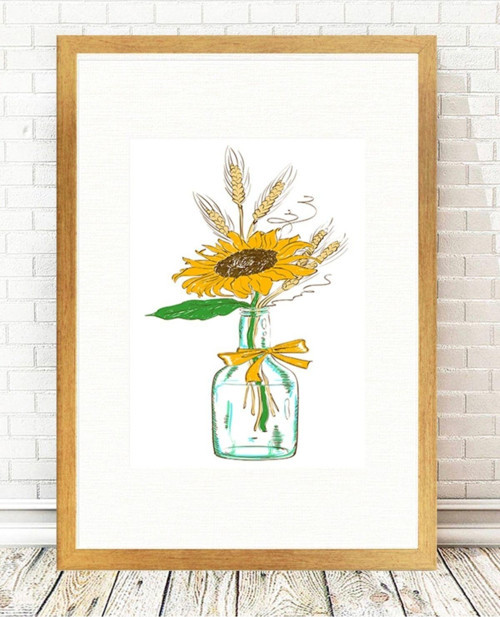 Altın Varak Çerçeveli Tablo 25 cm x 30 cm