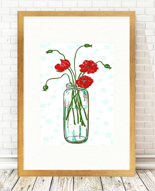 Altın Varak Çerçeveli Tablo 25 cm x 30 cm