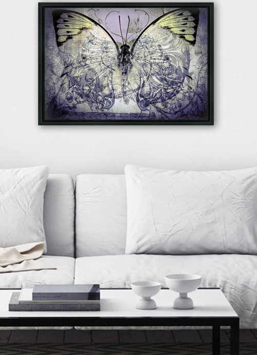 Siyah L Çerçeve Kanvas Tablo 75x105 cm