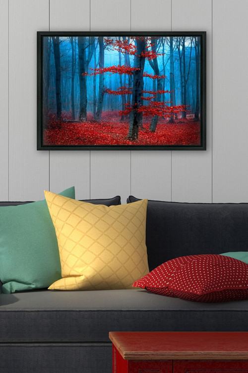 Siyah L Çerçeve Kanvas Tablo 55x75 cm
