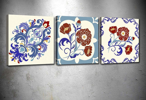 3 Parçalı Kanvas Tablo