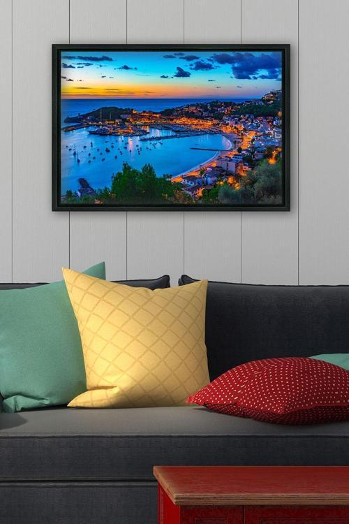 Siyah L Çerçeve Kanvas Tablo 75x105 cm