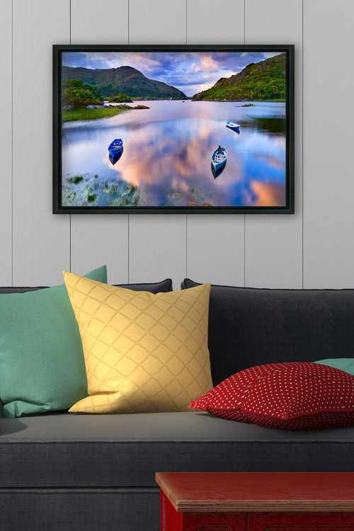 Siyah L Çerçeve Kanvas Tablo 75x105 cm