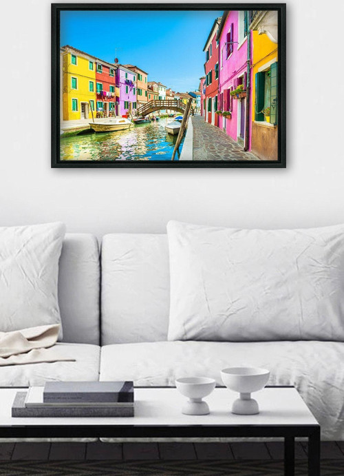 Siyah L Çerçeve Kanvas Tablo 75x105 cm