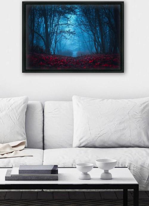 Siyah L Çerçeve Kanvas Tablo 105x145 cm