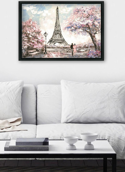 Siyah L Çerçeve Kanvas Tablo 55x75 cm