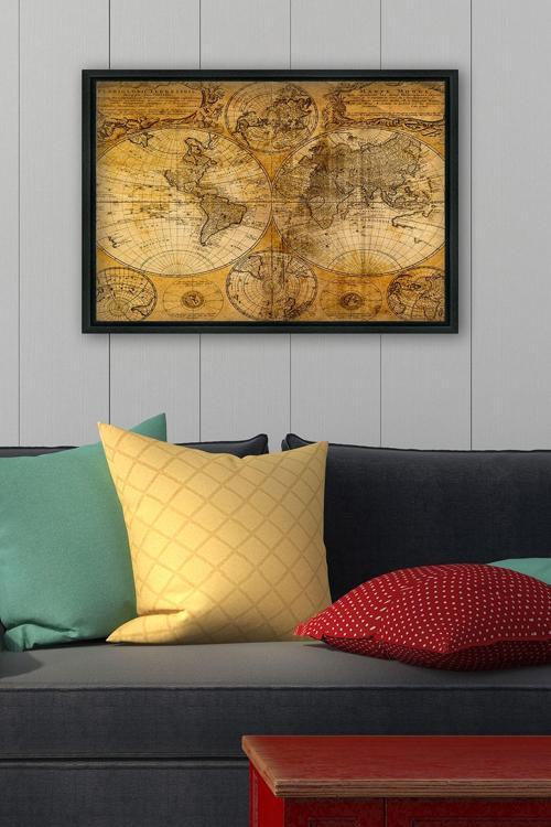 Siyah L Çerçeve Kanvas Tablo 75x105 cm