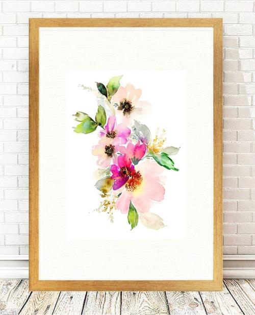 Altın Varak Çerçeveli Tablo 25 cm x 30 cm