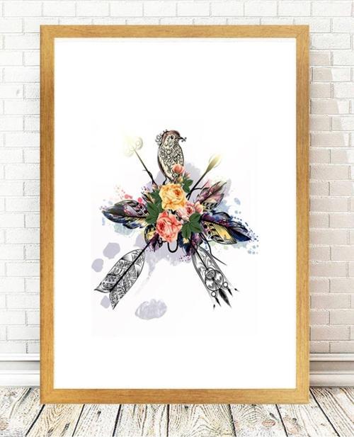 Altın Varak Çerçeveli Tablo 25 cm x 30 cm