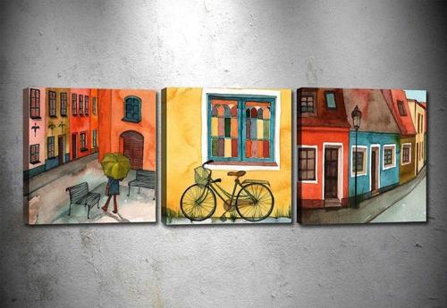 3 Parçalı Kanvas Tablo