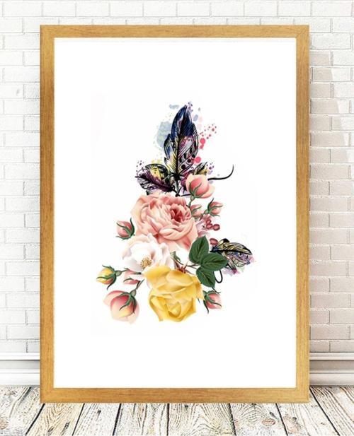 Altın Varak Çerçeveli Tablo 25 cm x 30 cm