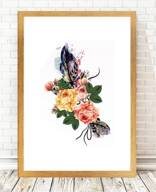 Altın Varak Çerçeveli Tablo 25 cm x 30 cm