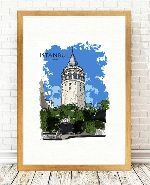 Altın Varak Çerçeveli Tablo 25 cm x 30 cm