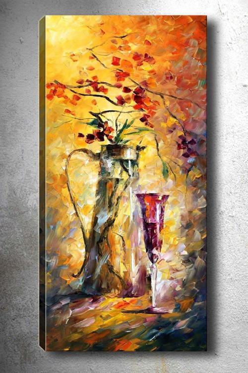 30x90 cm Çiçek Kanvas Tablo