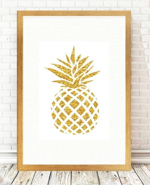 Altın Varak Çerçeveli Tablo 25 cm x 30 cm