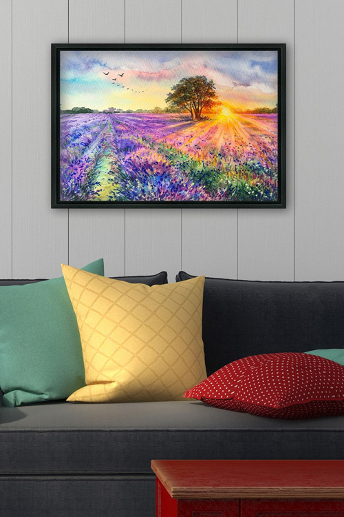 Siyah L Çerçeve Kanvas Tablo 75x105 cm