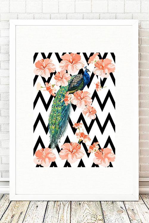 Beyaz Çerçeveli Tablo 25 cm x 30 cm