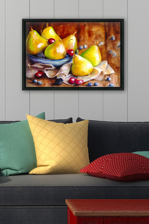 Siyah L Çerçeve Kanvas Tablo 55x75 cm