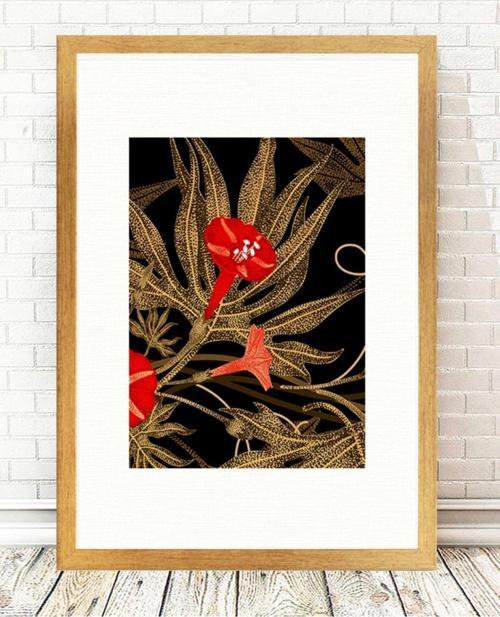 Altın Varak Çerçeveli Tablo 25 cm x 30 cm
