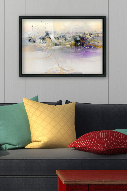 Siyah L Çerçeve Kanvas Tablo 55x75 cm