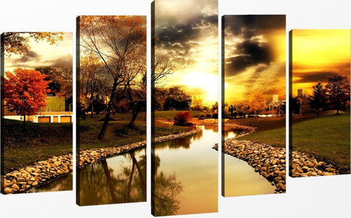 5 Parçalı Kanvas Tablo 60x100 cm