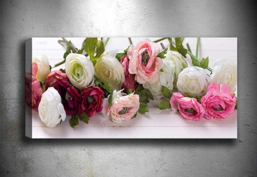 30x90 cm Çiçek Kanvas Tablo