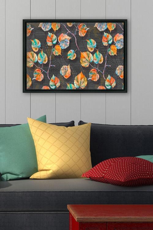 Siyah L Çerçeve Kanvas Tablo 55x75 cm