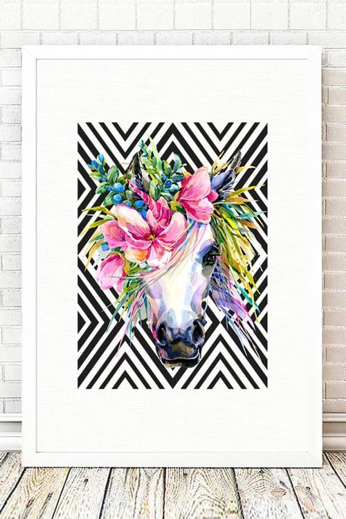 Beyaz Çerçeveli Tablo 25 cm x 30 cm