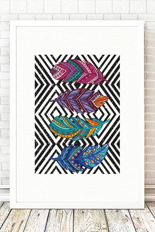 Beyaz Çerçeveli Tablo 25 cm x 30 cm