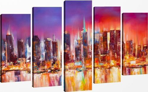 5 Parçalı Kanvas Tablo 60x100 cm