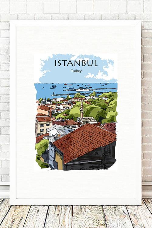 Beyaz Çerçeveli Tablo 25 cm x 30 cm