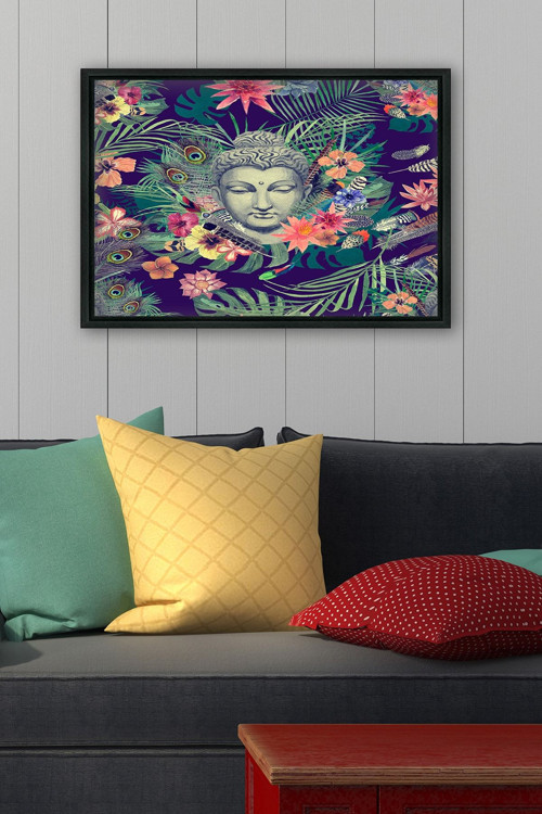 Siyah L Çerçeve Kanvas Tablo 75x105 cm