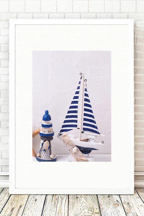 Beyaz Çerçeveli Tablo 25 cm x 30 cm