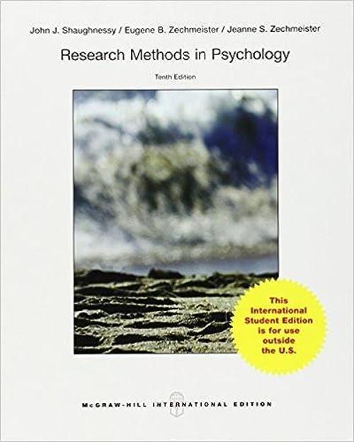 Research Methods In Psychology 10Th Ed. - Mcgraw-Hill Education (Asia)