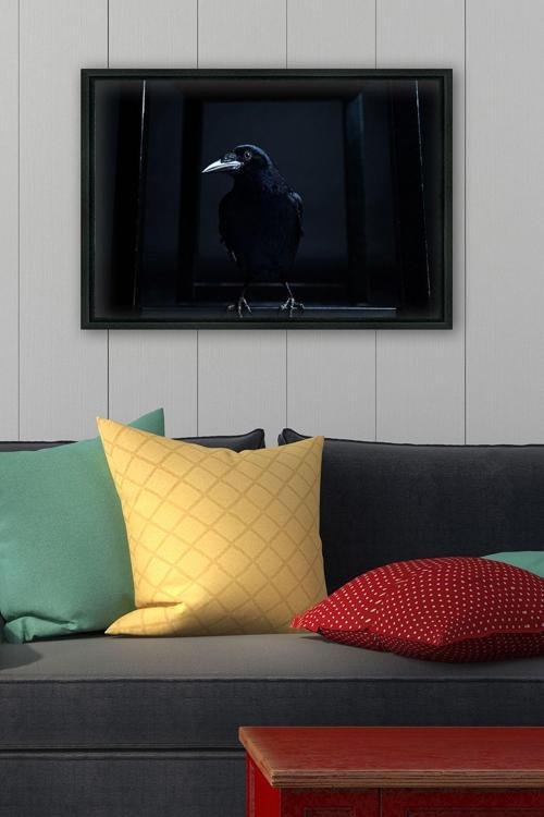 Siyah L Çerçeve Kanvas Tablo 105x145 cm