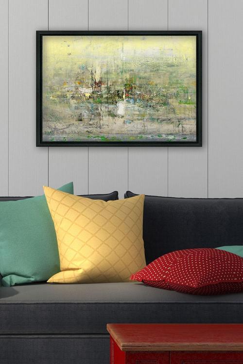 Siyah L Çerçeve Kanvas Tablo 105x145 cm