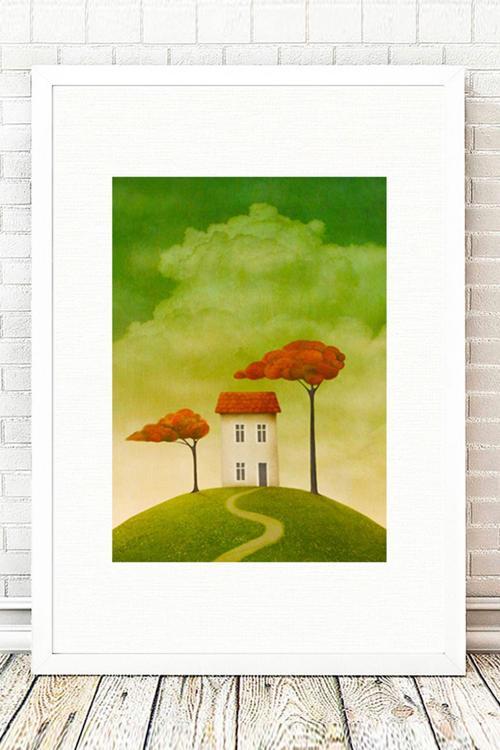 Beyaz Çerçeveli Tablo 25 cm x 30 cm