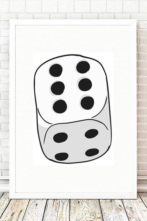 Beyaz Çerçeveli Tablo 25 cm x 30 cm