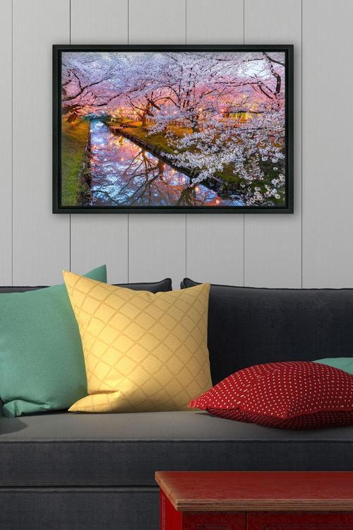 Siyah L Çerçeve Kanvas Tablo 55x75 cm