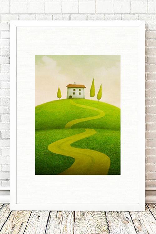 Beyaz Çerçeveli Tablo 25 cm x 30 cm