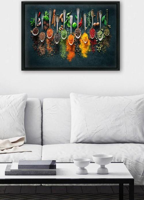 Siyah L Çerçeve Kanvas Tablo 75x105 cm