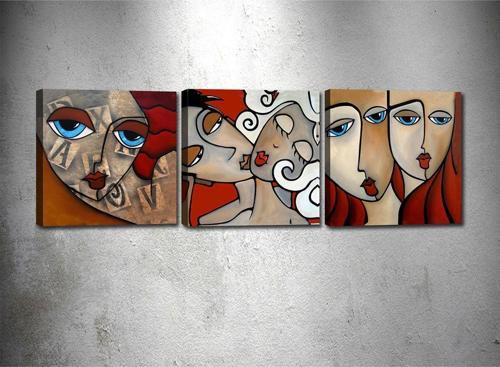 3 Parçalı Kanvas Tablo