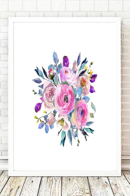 Beyaz Çerçeveli Tablo 25 cm x 30 cm